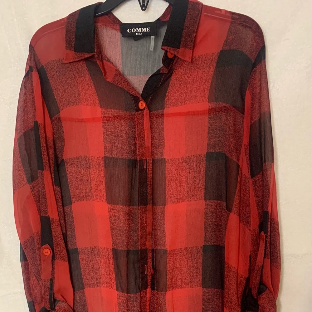 Button down shirt and leather skirt